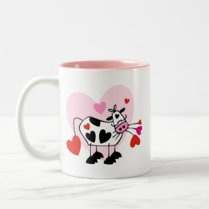 Secret Crush gift idea Love sick Cow Personalized Two-Tone Coffee Mug
