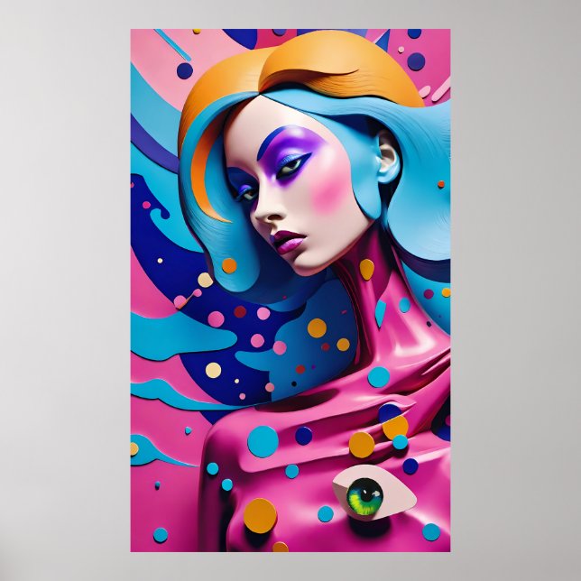 Secret Den in Shinjuku - Ken Gauge Surreal Art Poster (Front)