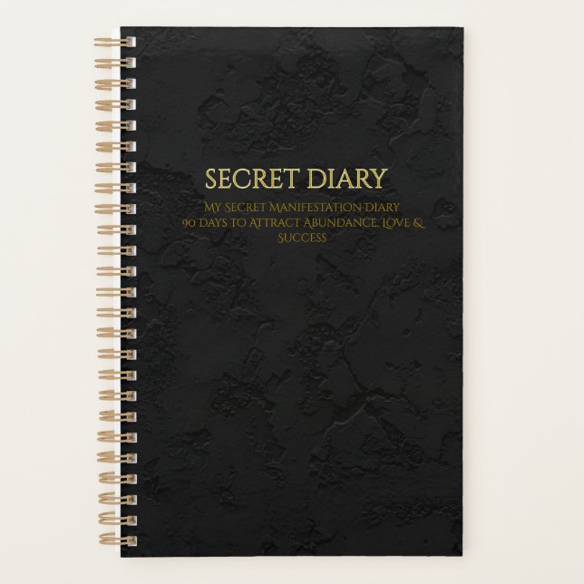 Secret Diary  My Secret Manifestation Diary 90 Day Planner (Front)