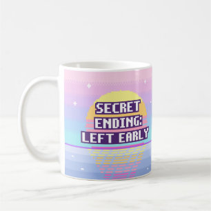 Secret Ending: Left Early Neurodivergent Pixel Mug