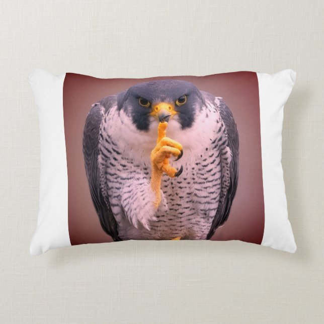 Secret Falcon Sherpa Throw Accent Pillow (Front)