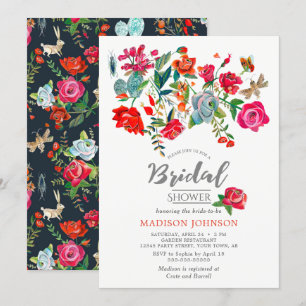Secret Floral Garden   Bridal Shower   Invitations