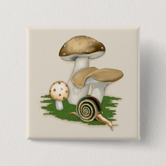 Secret Garden 2 Inch Square Button (Front)