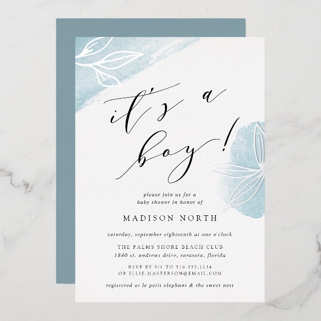 Secret Garden Botanical Baby Shower (Front/Back)