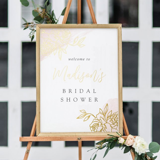 Secret Garden Bridal Shower Welcome Foil Prints (Creator Uploaded)