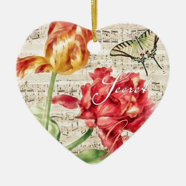 Secret Garden Ceramic Ornament (Front)