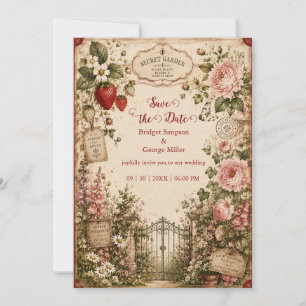 Secret Garden cottagecore Wedding Romance Invitation