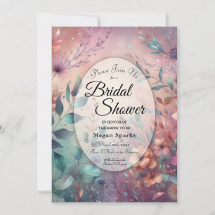 Secret Garden in Evening Glow Bridal Shower Invitation