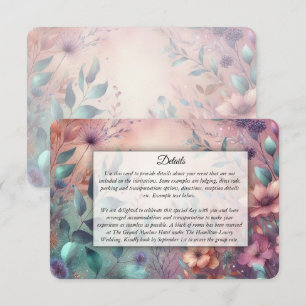 Secret Garden in Evening Glow Wedding Enclosure Card
