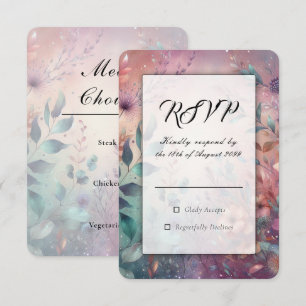 Secret Garden in Evening Glow Wedding RSVP Card