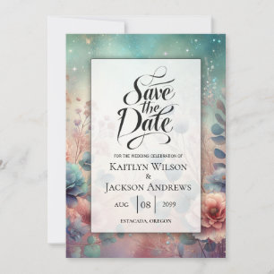 Secret Garden in Evening Glow Wedding Save The Date