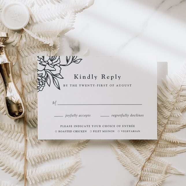 Secret Garden Meal Choice RSVP Card (Creator Uploaded)