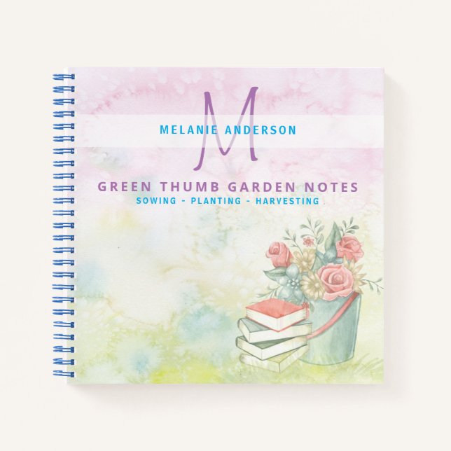 Secret Garden Potted Plant Gardeners Journal (Front)