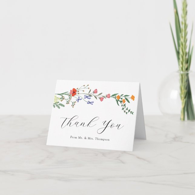 Secret Garden Wedding Flat Thank You (Front)