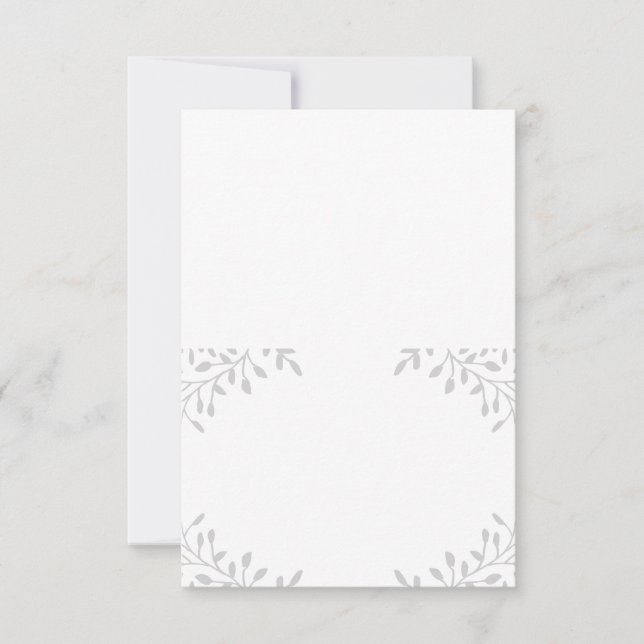 Secret Garden Wedding Folded Escort Cards (Front)