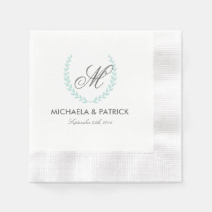 Secret Garden Wedding Monogram Napkin