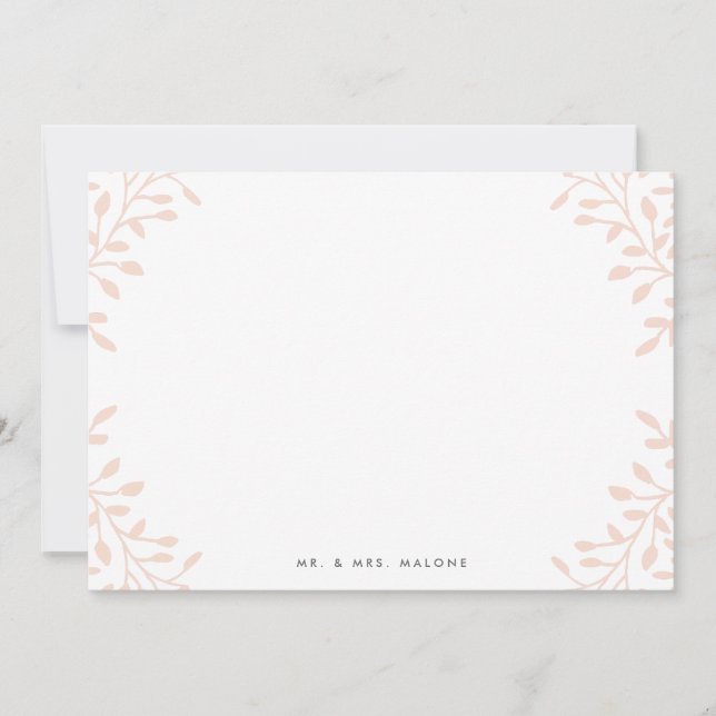 Secret Garden Wedding Stationery - Blush Card (Front)