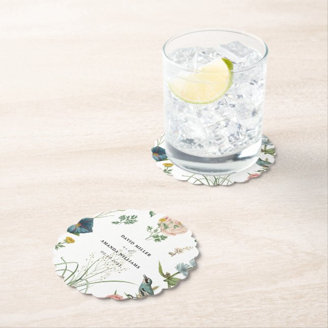 Secret Garden Wildflowers Frame Paper Coaster (Insitu)