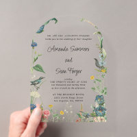 Secret Garden Wildflowers Wedding Invitation