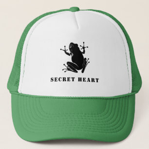 Secret Heart Vintage Frog Custom Text Trucker Hat