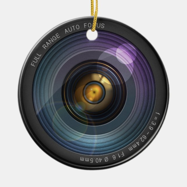 Secret hidden camera lens ceramic ornament (Front)