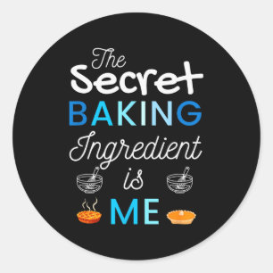 Secret Ingredient Is Me Funny Retro Cooking Baking Classic Round Sticker
