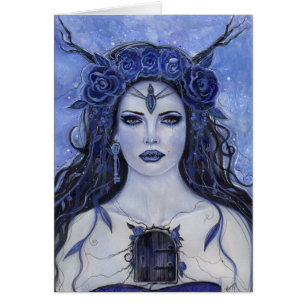 Secret keeper gothique carte de voeux d'art par Re