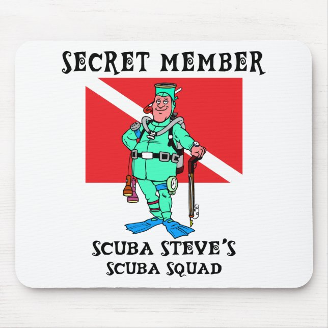 Secret Member SCUBA Steve Mouse Pad (Front)