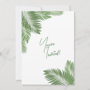 Secret Mysterious Tropical Leaves QR Invitation