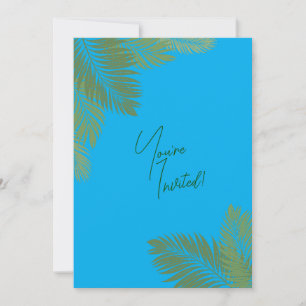 Secret Mysterious Tropical Leaves QR Invitation