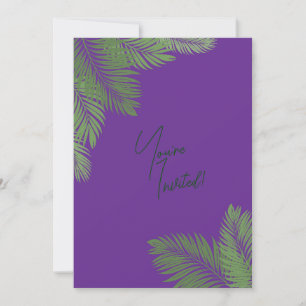 Secret Mysterious Tropical Leaves QR Invitation