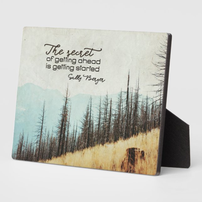 Secret Of Getting Ahead Plaque (Side)