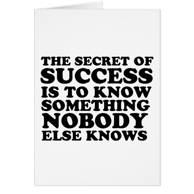 Secret of success (Front)