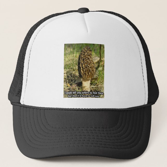 Secret of the Morel Hunter Trucker Hat (Front)