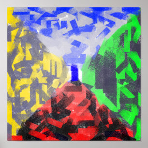 Secret Room Abstract original Art by Elizavella Poster