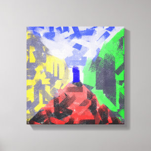 Secret Room Modern Abstract original Colourful Art Canvas Print