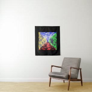 Secret Room Modern Abstract original Colourful Art Tapestry