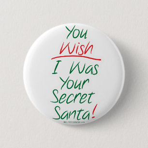 Secret Santa 2 Inch Round Button