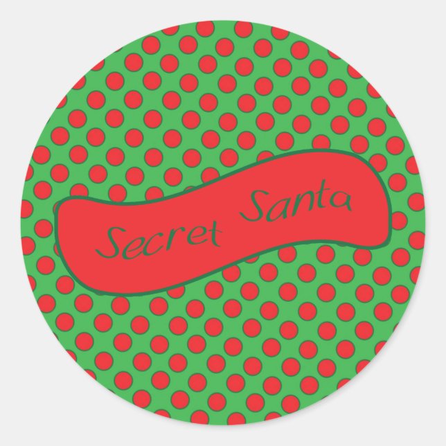 Secret Santa Classic Round Sticker (Front)
