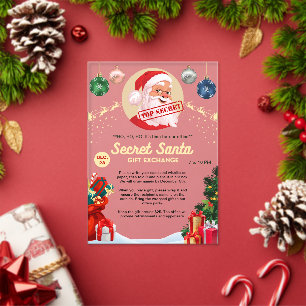 Secret Santa Gift Exchange Christmas Event Party Acrylic Invitations
