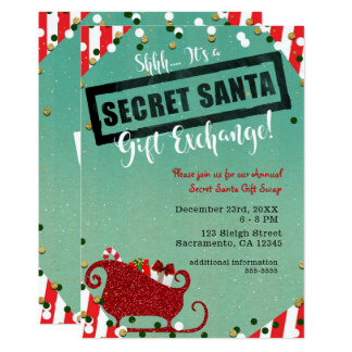 Secret Santa Party Invitations & Announcements | Zazzle Canada