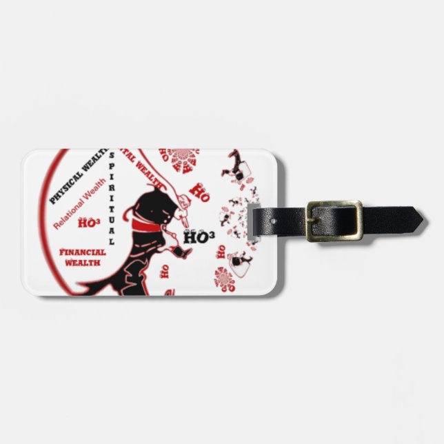 Secret Santa Gift – Prosperity & Wealth Luggage Tag (Front Horizontal)