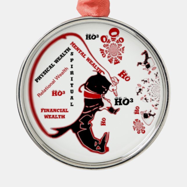 Secret Santa Gift – Prosperity & Wealth Metal Ornament (Front)