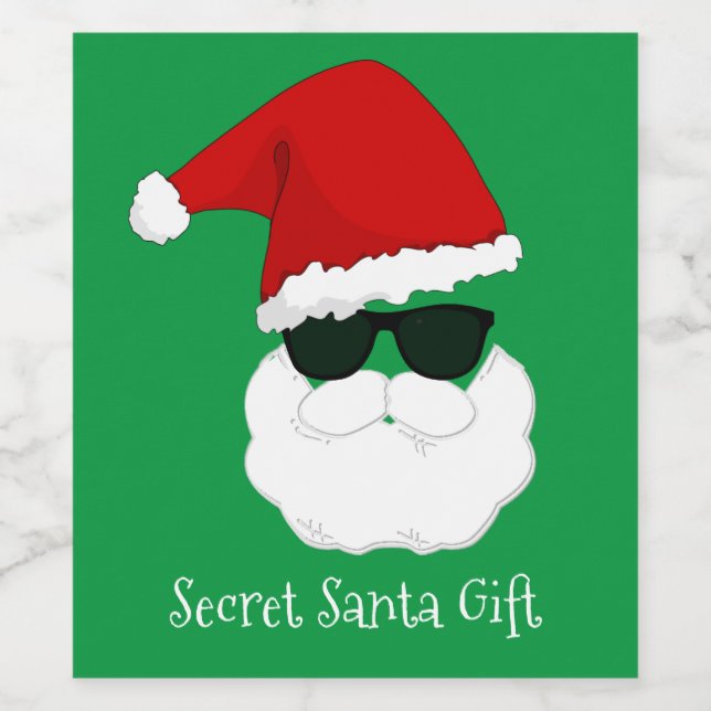 Secret Santa Gift Wine Label (Single Label)