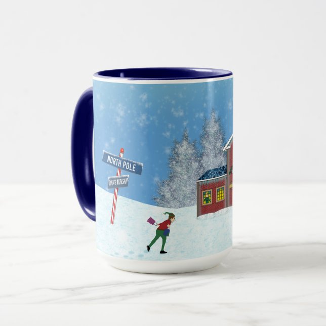 Secret Santa North Pole Mug (Front Left)