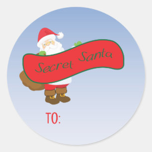 Secret Santa Pollyanna White Elephant TO Classic Round Sticker