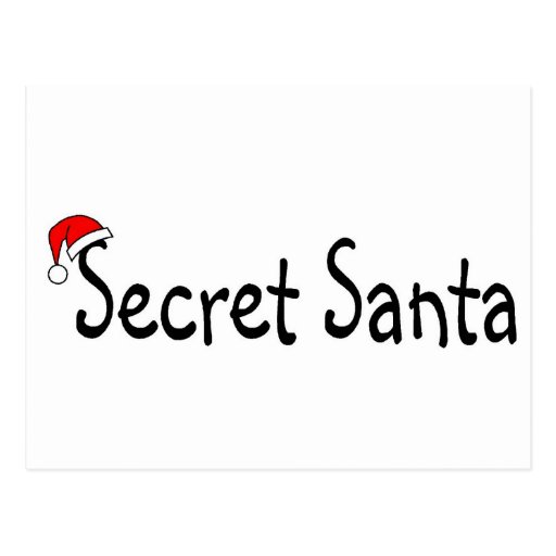 Secret Santa Postcards, Secret Santa Post Card Templates