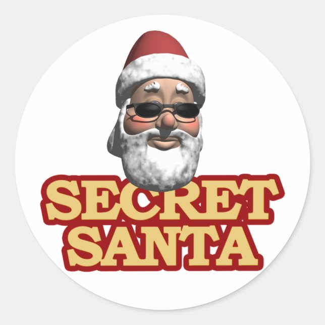 Secret Santa sheet of stickers (Front)