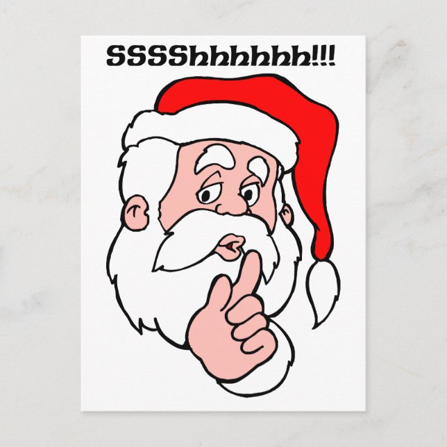 Secret Santa Sssshhhh!! Holiday Postcard (Front)