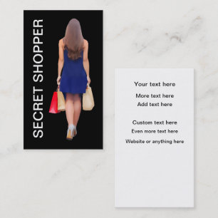 Secret Shopper Theme Double Side  Business Card